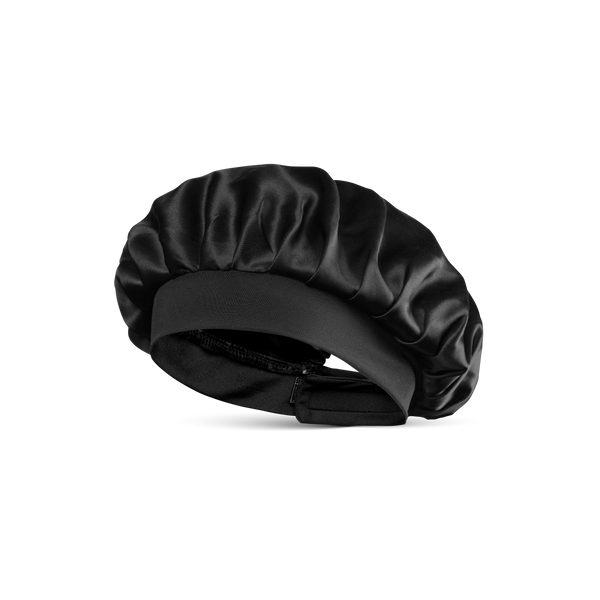 Bonnet de nuit en soie pure: Black