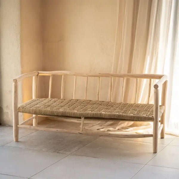 Canapé bois massif ASILAH 190 cm