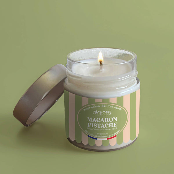 Macaron Pistache - Bougie parfumée 180g