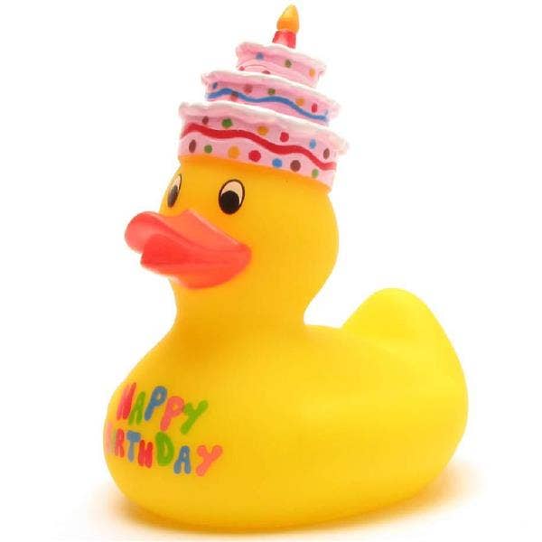 Canard de bain d'anniversaire - Canard en caoutchouc