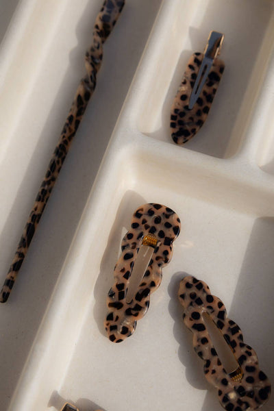 Barrettes Signature - Leopard (Paire)