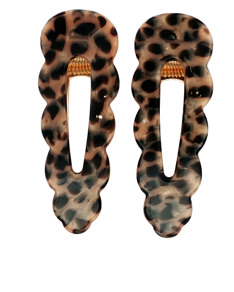 Barrettes Signature - Leopard (Paire)