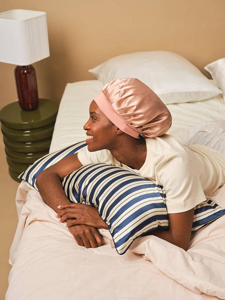 Bonnet de nuit en soie pure: Old rose